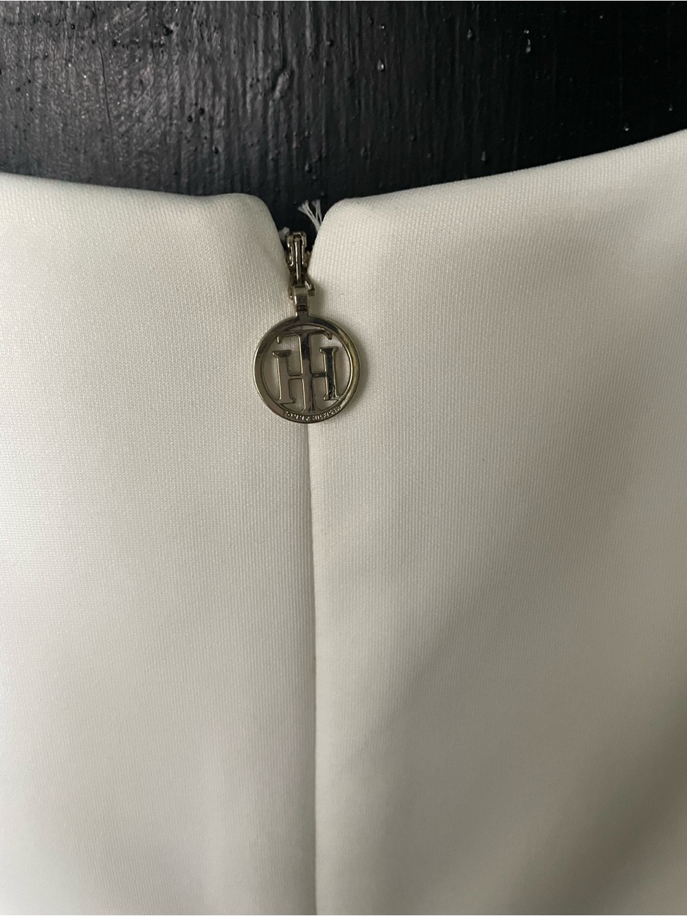 Tommy Hilfiger Black and White Ruffle Cap Sleeve Sheath Dress Plus Size 16 - Picture 8 of 9